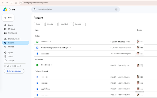 Drive Start Page screenshot