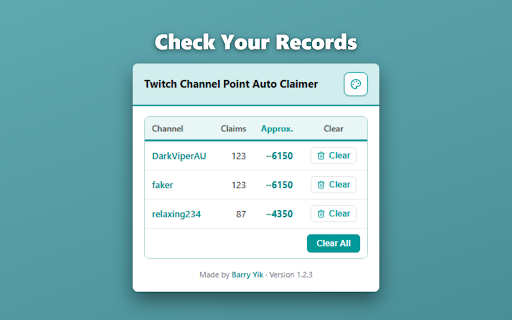 Twitch Channel Point Auto Claimer screenshot