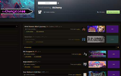 AutoJoin for SteamGifts screenshot