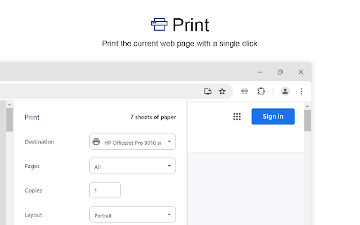 Print for Google Chrome screenshot
