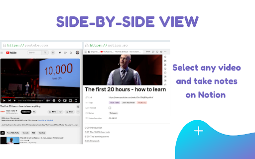 YouTube Notes to Notion with Udemy, Coursera, BiliBili and more by Snipo screenshot