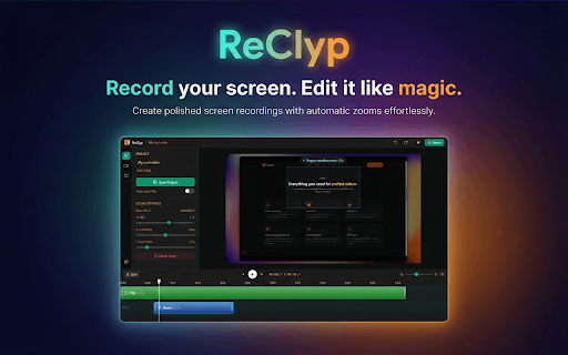 ReClyp - Elegant Screen recordings and Video Editor screenshot