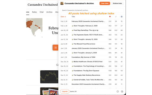 Substack Archive Search - Substack Post Indexer screenshot