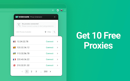 Webshare Proxy Extension screenshot
