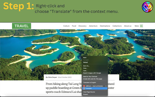 Free Translator Panel: Powered by chat GPT screenshot