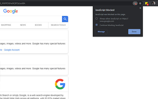 Enable JavaScript screenshot