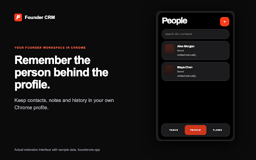 Founder CRM screenshot