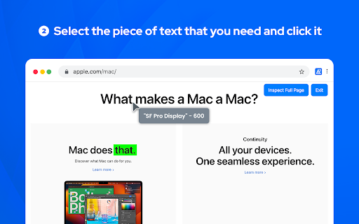 What font - font finder screenshot