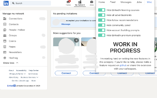 LinkOff - Filter and Customizer for LinkedIn™ screenshot