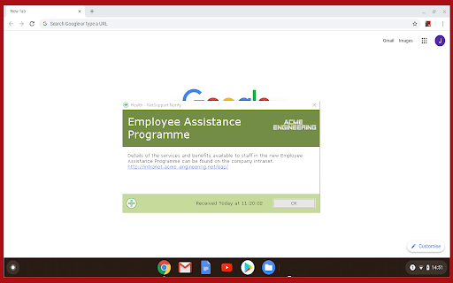NetSupport Notify Agent screenshot