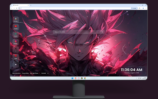 Goku Super Saiyan Rose Dragon Ball Live Wallpaper screenshot