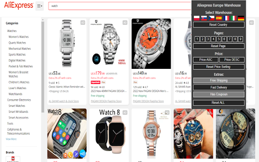 Aliexpress - Sort By Europe screenshot