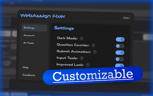 WebAssign Fixer screenshot