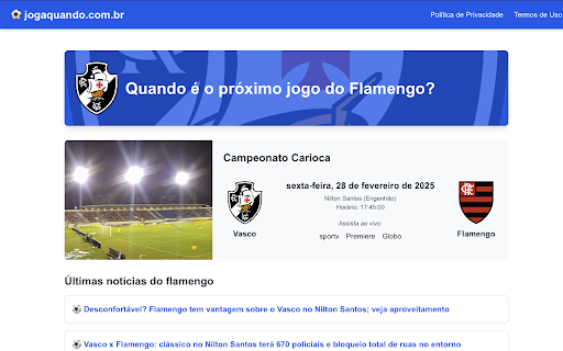 Joga Quando - Flamengo screenshot