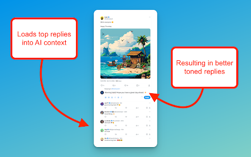 Reply Ninja | AI replies, likes, follows for 𝕏 / Twitter screenshot