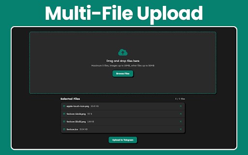 TeleSend - Instant Telegram file uploads screenshot