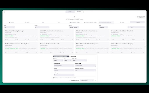 AIPRM for ChatGPT screenshot