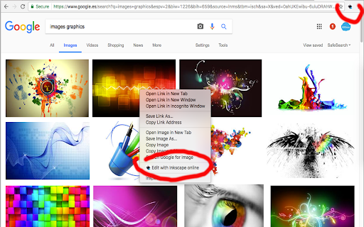 Inkscape editor for draws and graphics screenshot