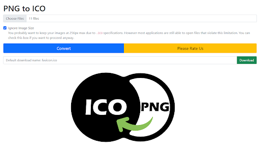 PNG to ICO screenshot