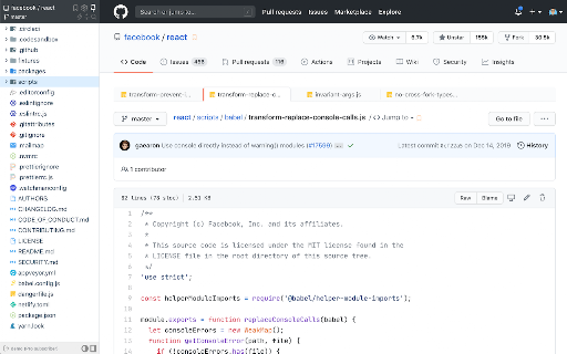 Octotree - GitHub code tree screenshot