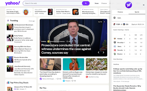 Yahoo Homepage screenshot