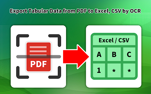Table OCR - Image & PDF to Excel screenshot