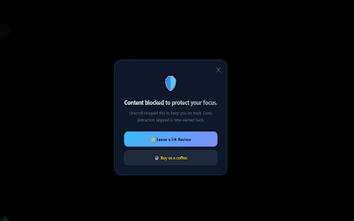 Unscroll: Block Infinite Feed Scrolling screenshot