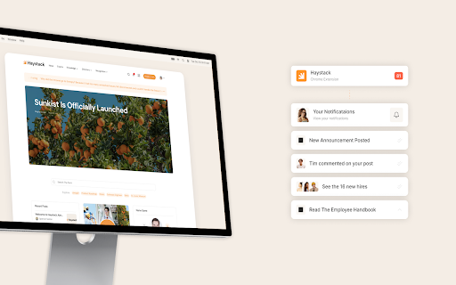 Haystack Intranet screenshot