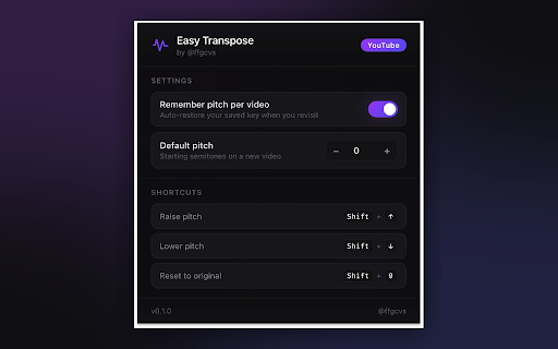 Easy Transpose by @ffgcvs screenshot
