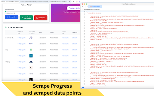 Apollo.io Scraper: Export Apollo Leads screenshot