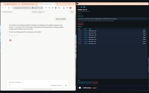 Monitor your AI 1.0.0 screenshot