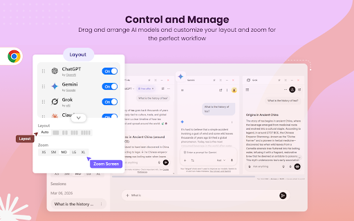 AiGrid: Multi-AI Side-by-Side Chat screenshot