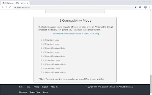 IE Tab screenshot