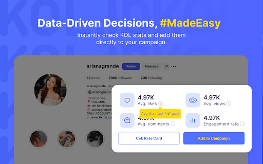 Check Engagement Rate Instagram & Tiktok by KOL.ID screenshot