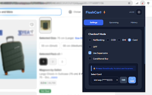 FlashCart screenshot