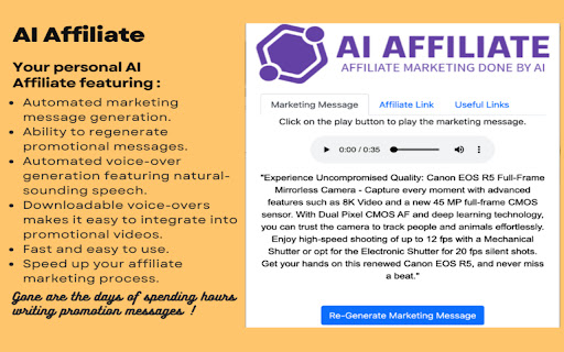 AI Amazon Affiliate Powered With Chat GPT screenshot
