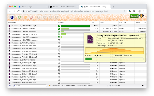 DownThemAll! screenshot