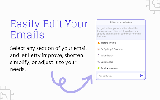 AI Email Writer for Gmail - Letty screenshot