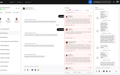 WorkVivo Chat Favorites screenshot