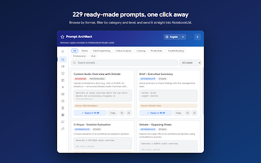 Prompt Architect for NotebookLM screenshot