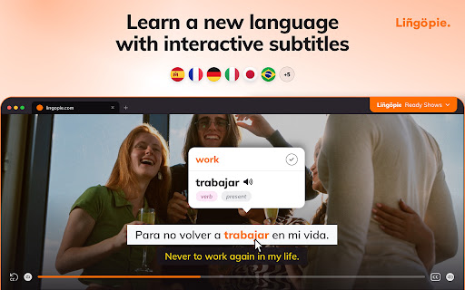 Lingopie: Learn Languages With TV Shows & Movies screenshot
