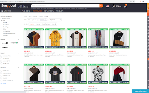 Banggood Dropshipping screenshot