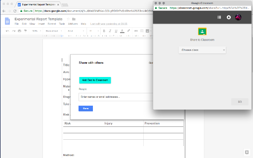 Add Doc to Classroom screenshot