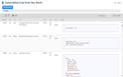 NetSuite: HTML Script Notes screenshot