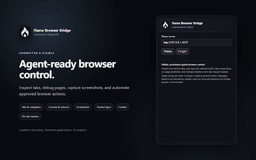 Flame Browser Bridge screenshot
