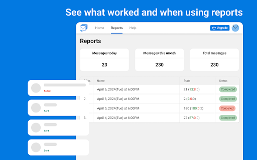 Send bulk SMS using Send Blaster Pro screenshot