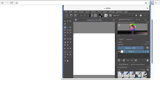 Krita graphics editor screenshot
