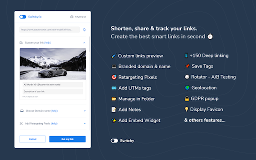 Switchy.io | Advanced URL Shortener screenshot