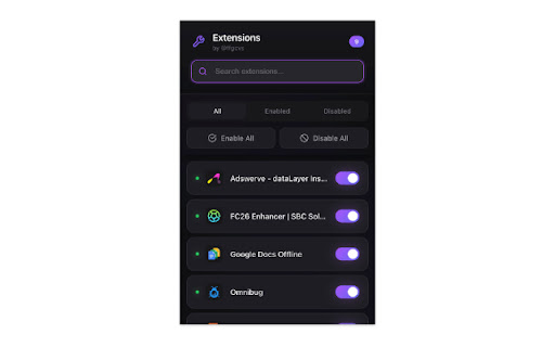 Quick Extension Manager by @ffgcvs screenshot