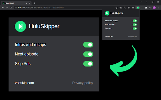 Hulu Skipper: skip intros, recaps & more [QVI] screenshot